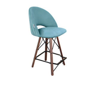 Полубарный стул SHT-ST34-1 / SHT-S80-1 (голубая пастель/темный орех/черный) в Вологде - предосмотр