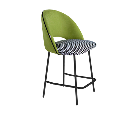 Полубарный стул SHT-ST34-3 / SHT-S29P-1 (оливковый/гусиная лапка/черный муар) в Вологде - изображение
