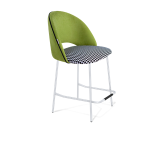 Полубарный стул SHT-ST34-3 / SHT-S29P-1 (оливковый/гусиная лапка/хром лак) в Вологде