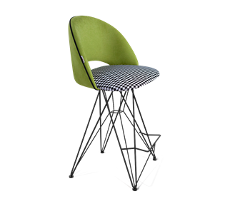 Полубарный стул SHT-ST34-3 / SHT-S66-1 (оливковый/гусиная лапка/черный муар) в Вологде