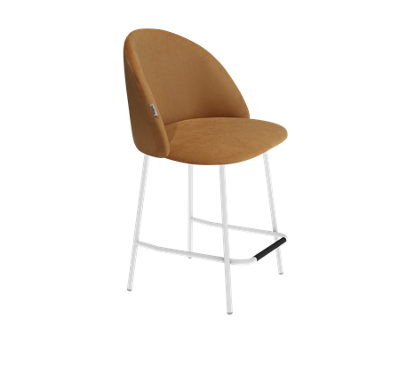Полубарный стул SHT-ST35 / SHT-S29P-1 (горчичный/белый муар) в Вологде - изображение