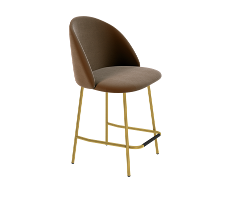 Полубарный стул SHT-ST35 / SHT-S29P-1 (кофейный ликер/золото) в Вологде - изображение