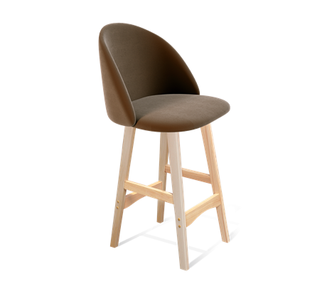 Полубарный стул SHT-ST35 / SHT-S65-1 (кофейный ликер/прозрачный лак) в Вологде - изображение