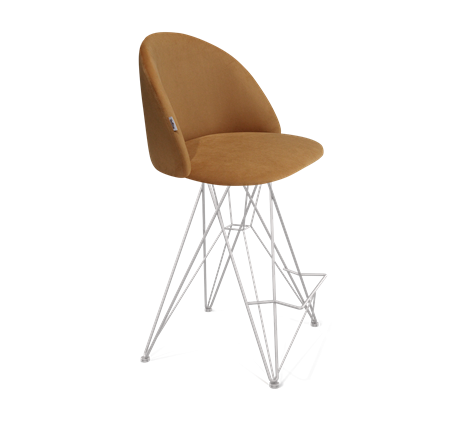 Полубарный стул SHT-ST35 / SHT-S66-1 (горчичный/хром лак) в Вологде - изображение