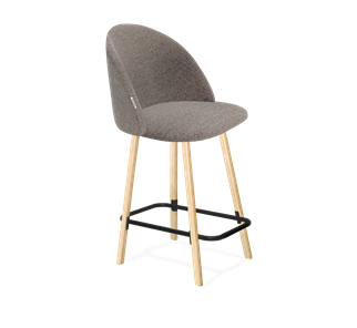 Полубарный стул SHT-ST35 / SHT-S94-1 (тростниковый сахар/прозрачный лак/черный муар) в Вологде - предосмотр