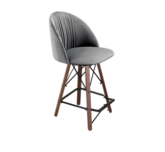 Полубарный стул SHT-ST35-1 / SHT-S80-1 (угольно-серый/темный орех/черный) в Вологде