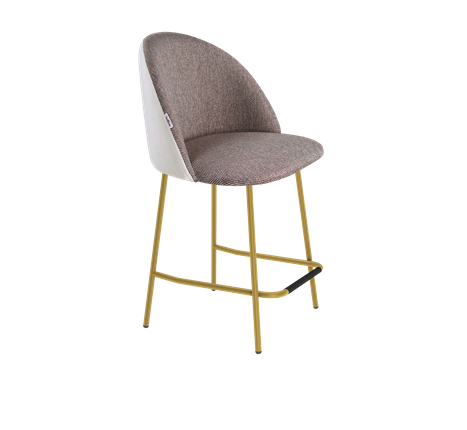 Полубарный стул SHT-ST35-3 / SHT-S29P-1 (тростниковый сахар/зефирный/золото) в Вологде - изображение