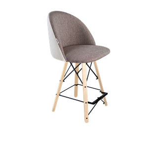 Полубарный стул SHT-ST35-3 / SHT-S80-1 (тростниковый сахар/зефирный/прозрачный лак/черный) в Вологде
