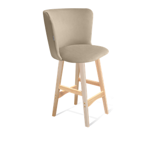 Полубарный стул SHT-ST36 / SHT-S65-1 (ванильный крем/прозрачный лак) в Вологде