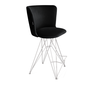 Полубарный стул SHT-ST36 / SHT-S66-1 (ночное затмение/хром лак) в Вологде