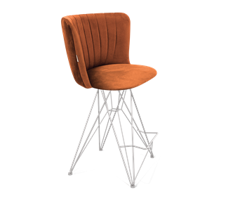 Полубарный стул SHT-ST36-1 / SHT-S66-1 (песчаная буря/хром лак) в Вологде