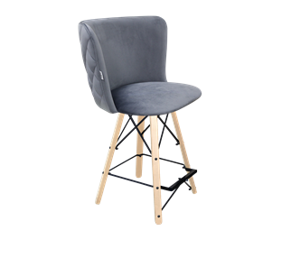 Полубарный стул SHT-ST36-3 / SHT-S80-1 (нейтральный серый/прозрачный лак/черный) в Вологде