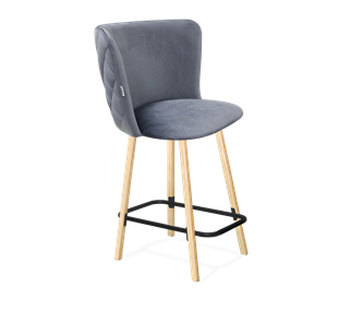 Полубарный стул SHT-ST36-3 / SHT-S94-1 (нейтральный серый/прозрачный лак/черный муар) в Вологде