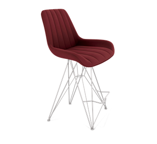 Полубарный стул SHT-ST37 / SHT-S66-1 (рубиновое вино/хром лак) в Вологде - предосмотр