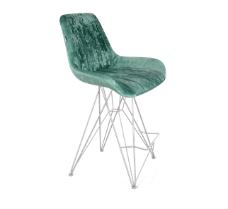 Полубарный стул SHT-ST37 / SHT-S66-1 (зеленый чай/хром лак) в Вологде - предосмотр