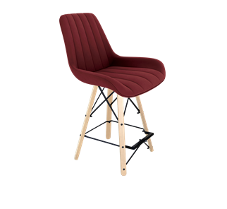 Полубарный стул SHT-ST37 / SHT-S80-1 (рубиновое вино/прозрачный лак/черный) в Вологде - предосмотр