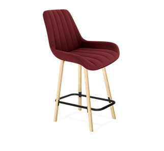 Полубарный стул SHT-ST37 / SHT-S94-1 (рубиновое вино/прозрачный лак/черный муар) в Вологде - предосмотр