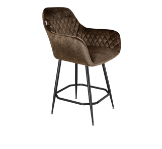 Полубарный стул SHT-ST38 / SHT-S148-1 (кофейный трюфель/черный муар) в Вологде - предосмотр