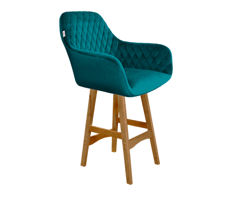 Полубарный стул SHT-ST38 / SHT-S65-1 (альпийский бирюзовый/светлый орех) в Вологде - изображение