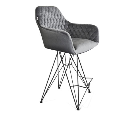 Полубарный стул SHT-ST38 / SHT-S66-1 (угольно-серый/черный муар) в Вологде - изображение