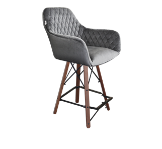 Полубарный стул SHT-ST38 / SHT-S80-1 (угольно-серый/темный орех/черный) в Вологде