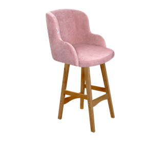 Полубарный стул SHT-ST39 / SHT-S65-1 (пыльная роза/светлый орех) в Вологде - предосмотр