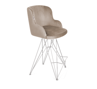 Полубарный стул SHT-ST39 / SHT-S66-1 (латте/хром лак) в Вологде