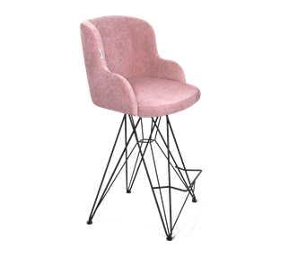 Полубарный стул SHT-ST39 / SHT-S66-1 (пыльная роза/черный муар) в Вологде - предосмотр