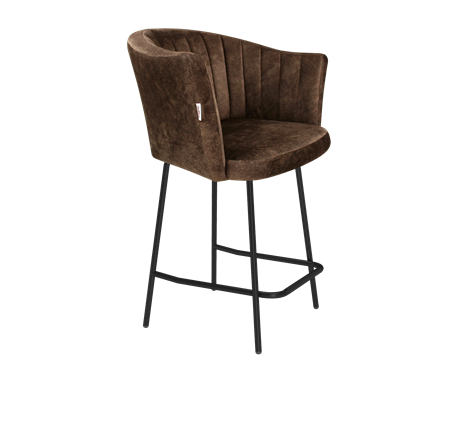Полубарный стул SHT-ST42-1 / SHT-S29P-1 (кофейный трюфель/черный муар) в Вологде - изображение