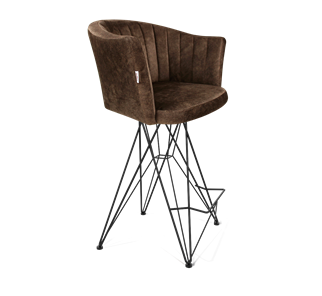 Полубарный стул SHT-ST42-1 / SHT-S66-1 (кофейный трюфель/черный муар) в Вологде - предосмотр