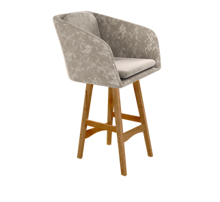 Полубарный стул SHT-ST43-1 / SHT-S65-1 (карамельный латте/светлый орех) в Вологде - предосмотр