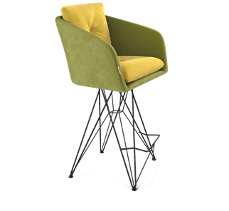 Полубарный стул SHT-ST43-2 / SHT-S66-1 (фисташковый десерт/черный муар) в Вологде - предосмотр