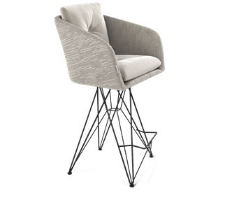 Полубарный стул SHT-ST43-2 / SHT-S66-1 (морозное утро/черный муар) в Вологде - предосмотр