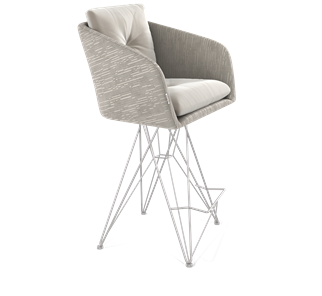 Полубарный стул SHT-ST43-2 / SHT-S66-1 (морозное утро/хром лак) в Вологде - предосмотр