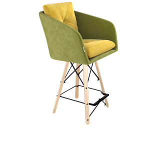 Полубарный стул SHT-ST43-2 / SHT-S80-1 (фисташковый десерт/прозрачный лак/черный) в Вологде - предосмотр