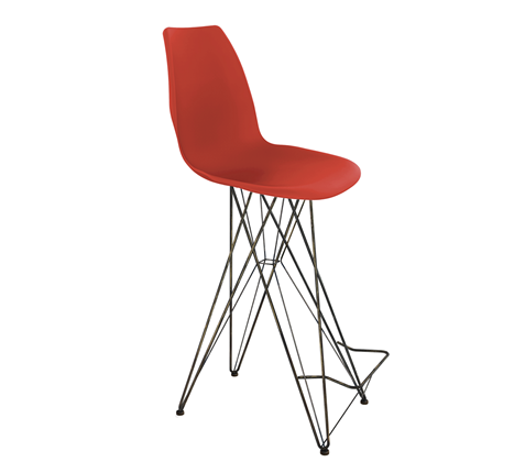 Барный стул SHT-ST29/S66 (красный ral 3020/черный муар/золотая патина) в Вологде - изображение