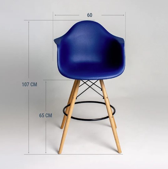 Барный стул DSL 330 Wood bar (темно-синий) в Вологде - изображение 1