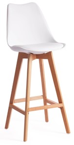 Барный кухонный стул TULIP BAR (mod. C1014H) 57х48х104 белый 018 /натуральный арт.19650 в Вологде
