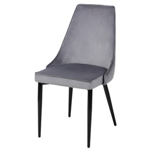 Дизайнерский стул Лорд СРП-071 Эмаль черная Веллюто серый в Вологде - предосмотр