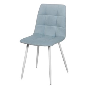 Мягкий стул Чили СРП-052 Эмаль белый голубой в Вологде