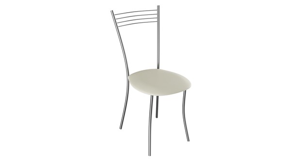 Обеденный стул Хлоя-М (Каркас Хром, Бежевый к/з 276) в Вологде - изображение