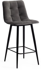 Полубарный кухонный стул CHILLY (mod. 7095пб) 55х44х94 серый barkhat 26/черный арт.19655 в Вологде