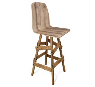 Барный стул SHT-ST10-1/S81 (ноче рубино/брашированный коричневый) в Вологде