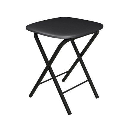 Табурет кухонный Складной СРП-013КВ (квадратное сиденье) Эмаль, черный в Вологде - изображение