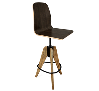 Барный стул SHT-ST10-1/S92 (венге/брашированный коричневый/черный муар) в Вологде