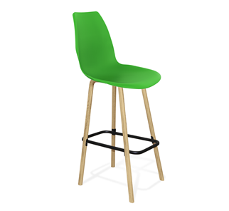 Барный стул SHT-ST29/S94 (зеленый ral 6018/прозрачный лак/черный муар) в Вологде - предосмотр