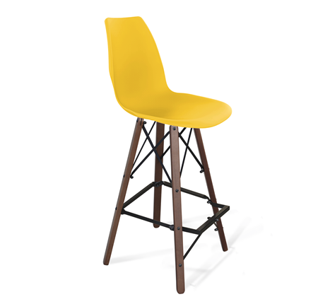 Барный стул SHT-ST29/S80 (желтый ral 1021/темный орех/черный) в Вологде - изображение