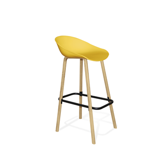 Барный стул SHT-ST19/S94 (желтый/прозрачный лак/черный муар) в Вологде - предосмотр