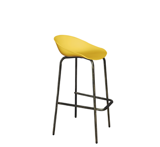 Барный стул SHT-ST19/S29 (желтый/черный муар/золотая патина) в Вологде