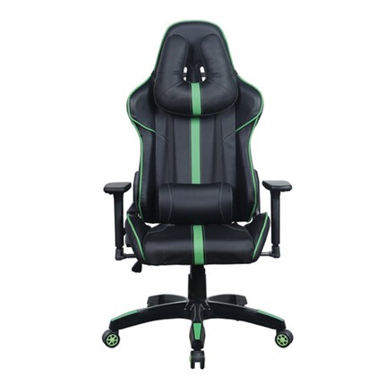 Кресло офисное Brabix GT Carbon GM-120 (две подушки, экокожа, черное/зеленое) в Вологде - изображение